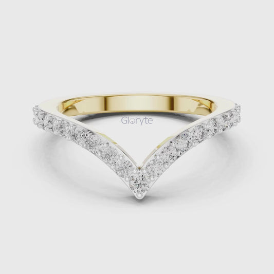 V-Shaped Diamond Band