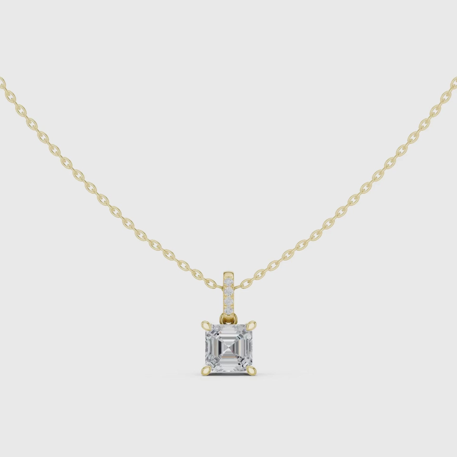 Diamond Solitaire Bezel Pendant Necklace (1.50ct) with Chain