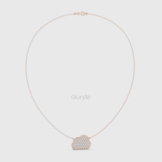 Cloud Diamond Pendant Necklace