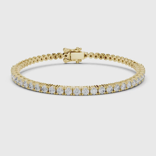Round Cut Diamond Half Tennis Bracelet 2.50mm