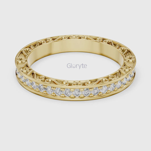 Vintage Inspired Diamond Eternity Band with Micro Prong Setting