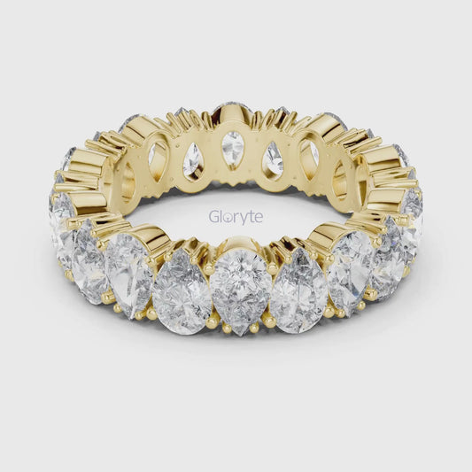 Pear Cut Diamond Eternity Band – Full Circle