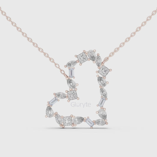 Heart Diamond Pendant Necklace