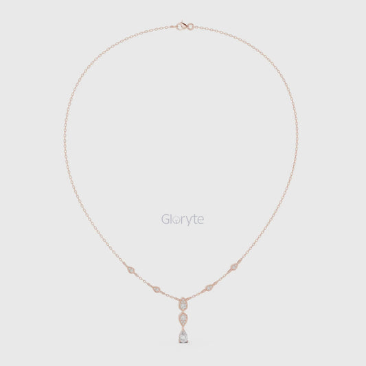 Pear Drop Diamond Necklace