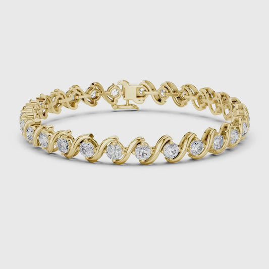 Diamond Wave Tennis Bracelet 3.80mm