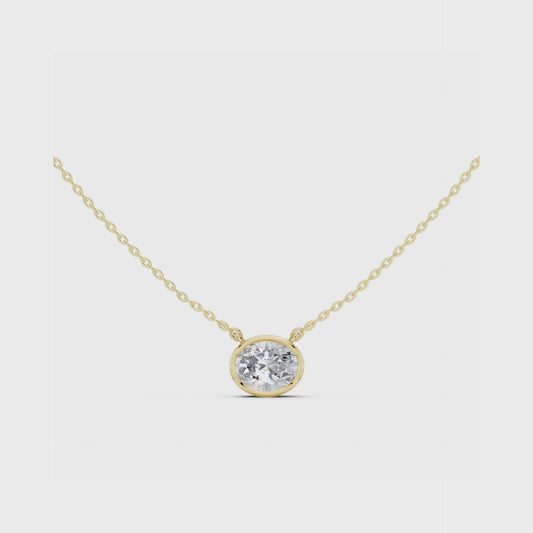 2.50 Carat East-West Diamond Solitaire Pendant – Oval & Marquise Shape