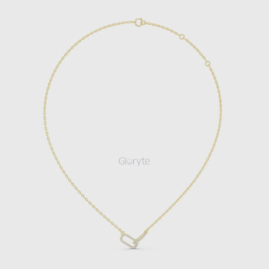 Diamond Link Pendant Necklace