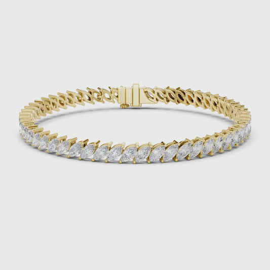 Marquise Cut Diamond Tennis Bracelet