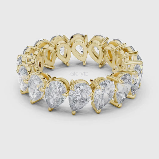 Pear Cut Diamond Eternity Band