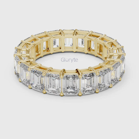 Emerald Cut Diamond Eternity Ring – Classic Full Circle Ring