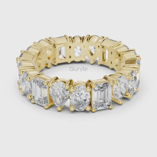 Emerald, Pear & Oval Cut Diamond Eternity Band – Full Circle Brilliance