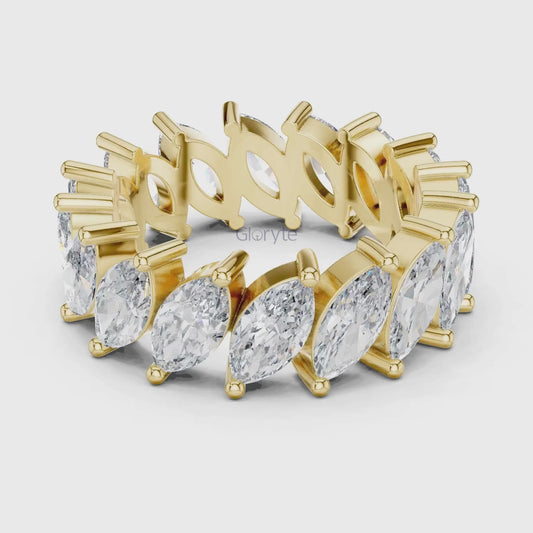 Marquise Cut Diamond Eternity Band