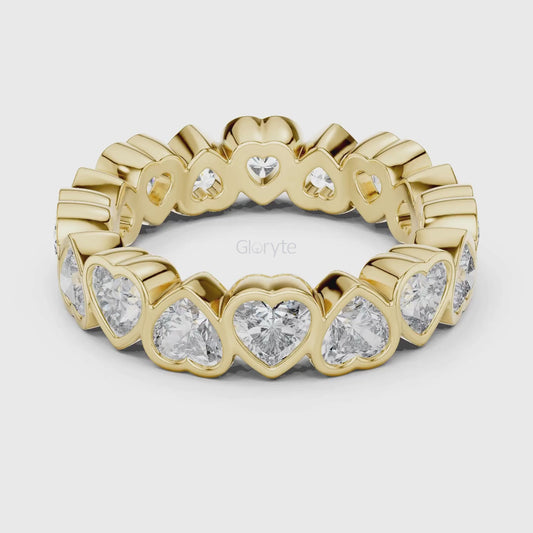 Heart Cut Diamond Eternity Band