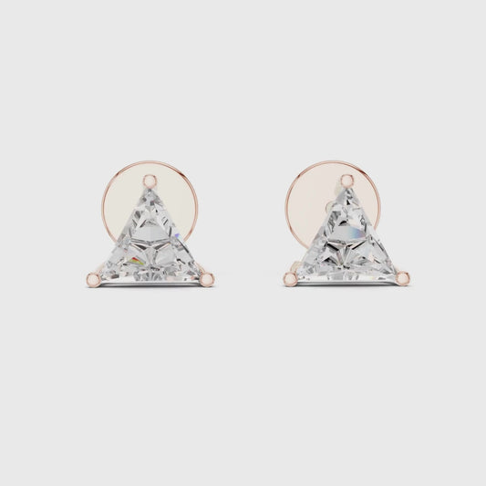 Trillion Cut Diamond Stud Earrings