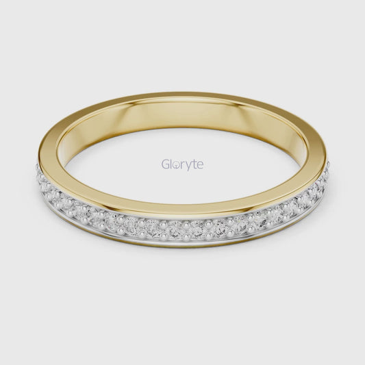 Double Row Diamond Band Ring